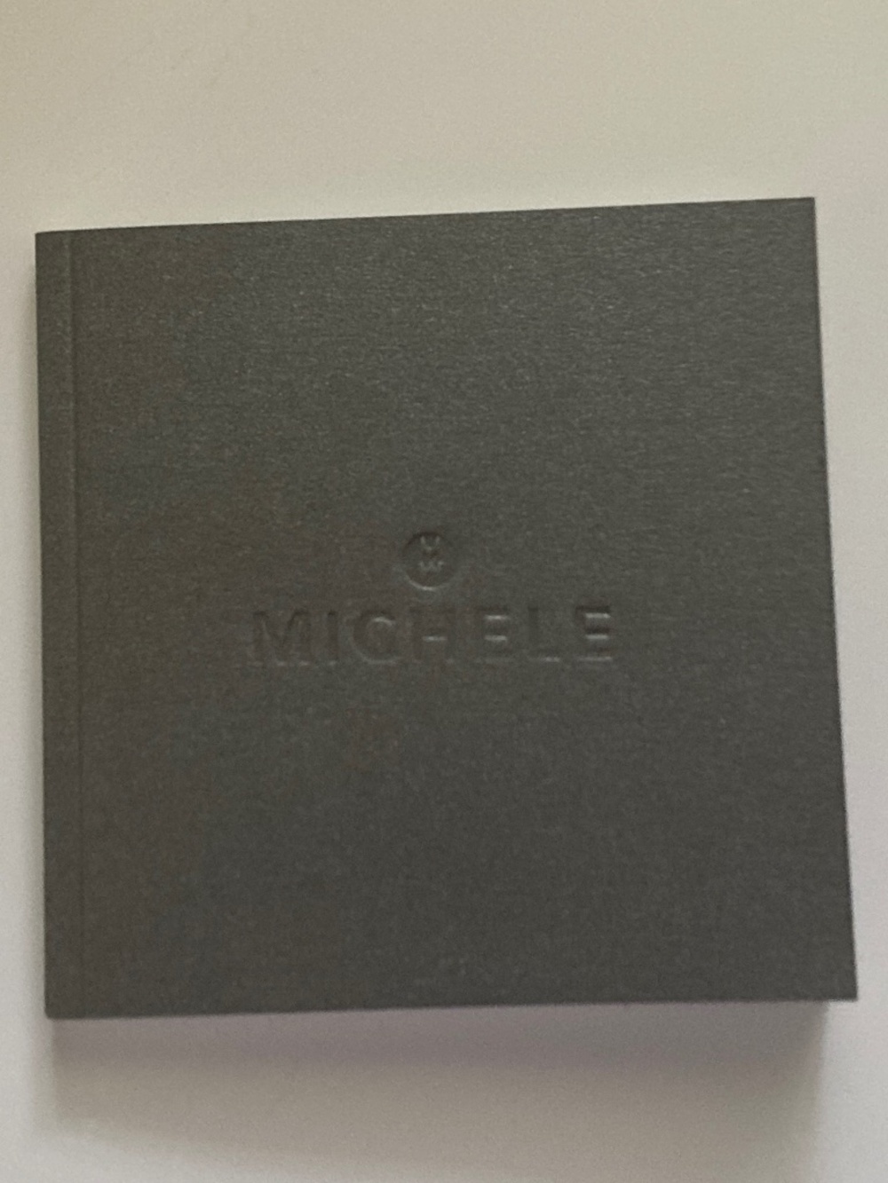 Michele Gray Watch Box/Cushion/Polishing Cloth/Manual/Warranty Card/NEVER USED!! - Picture 14 of 16
